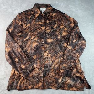 Easy Spirit Vintage Silk Blend Blouse, Semi-Sheer                           #117